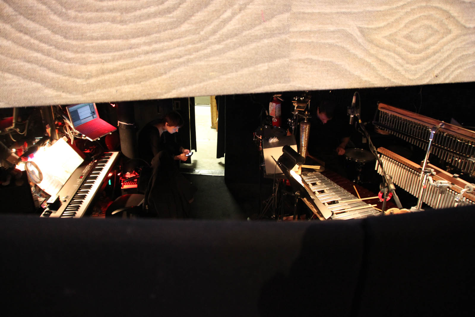 Band/Orchesterraum unter der Bühne